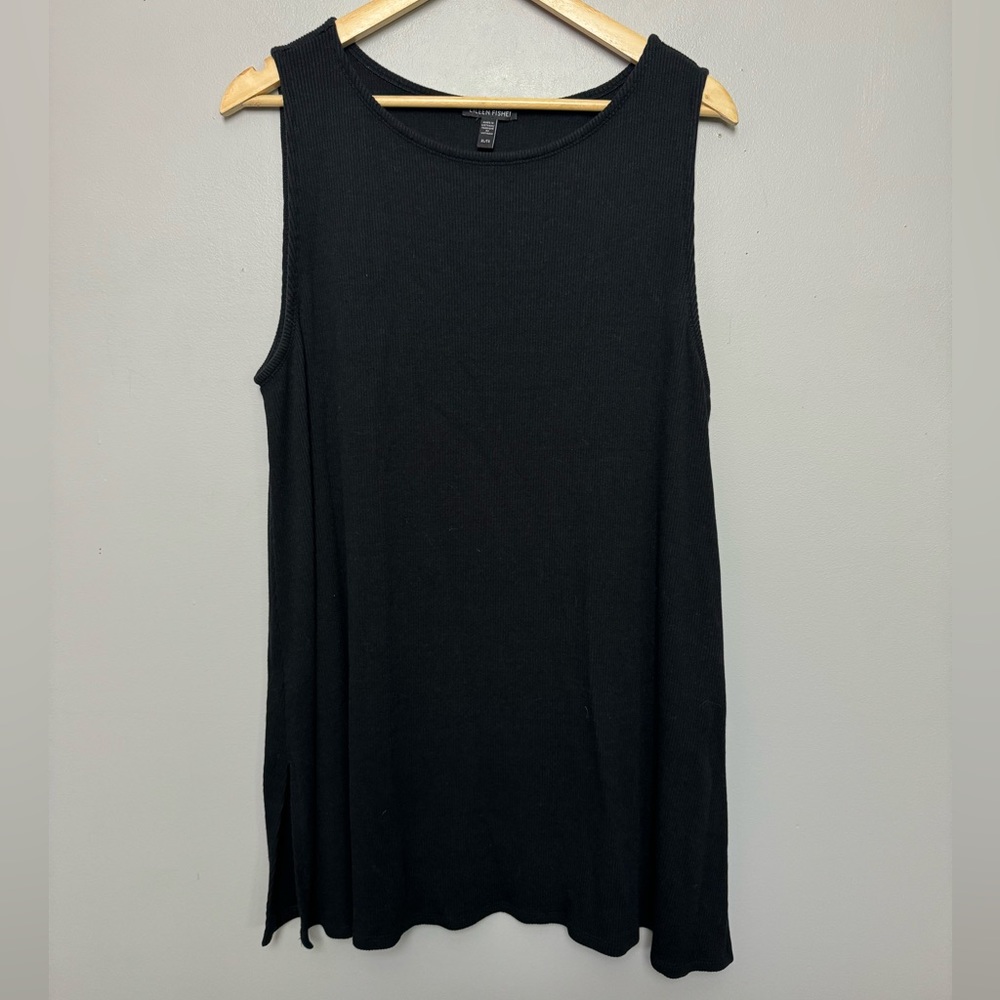 Black Ribbed Eileen Fisher‎ Tank XL